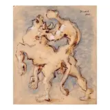 Jacques Lipchitz, Study for Theseus, 1942, tempera on board