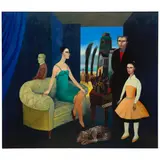 Rapsodia en azul by Gonzalo Cienfuegos, 1997, oil on canvas, sold Feb 2026