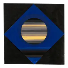 Sewell Sillman, Untitled (Orb), 1972, acrylic and paper collage on paper