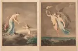 Robert Cooper, Pair of prints featuring allegorical scenes, based on works by Samuel Shelley. The two compositions