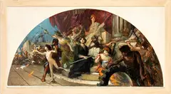 Trionfo by Augusto Stoppoloni, The scene depicts a triumphal procession: in the center, offered Sep 2026