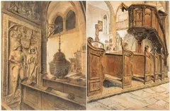 Pair of paintings by Ettore Cosomati, Height x width:, offered Sep 2026
