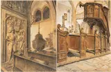 Ettore Cosomati, Pair of paintings, Height x width: