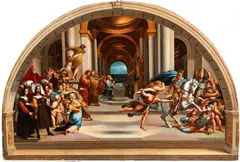 Raphael, The expulsion of Heliodorus from the temple, The work is a fine-quality copy of the celebrated fresco by Raphael