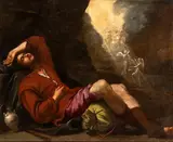 Domenico Fiasella, The Jacob's dream, Dipinto in prima tela. Domenico Fiasella