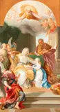 Agostino Masucci, The education of the Virgin, This remarkable canvas constitutes the model