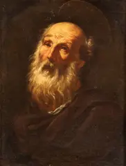 Luca Giordano, Head of a Bearded Saint, The painting is accompanied by an expertise by Prof. Nicola Spinosa. This unpublished and intensely expressive
