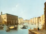 The Grand Canal from the vicinity of the Rialto Bridge by Giovanni Antonio Canal detto il Canaletto, Oil on canvas, offered Jun 2026