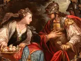 Valentin Lefebvre, David and Abigail, The painting is accompanied by an expertise by Prof. Pierluigi Carofano.