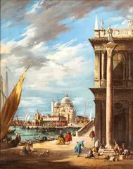 Francesco Guardi, View of Santa Maria della Salute from the Piazzetta San Marco, Oil on canvas