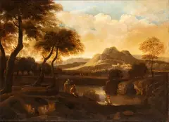 River landscape with figures and a citadel in the background by Bartolommeo Torregiani, Oil on canvas, offered Jun 2026