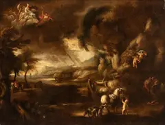 Mythological scene in an evening landscape by Livio Mehus, Questo dipinto affascinante, offered Jun 2026