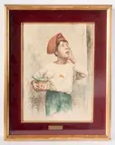 Street urchin by Vincenzo Irolli, framed, offered Jun 2026