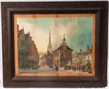 Paul Braddon, Glimpse of the city, framed
