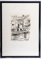 Untitled, multiple on paper by Primo Conti, 1960, framed, offered Jun 2026