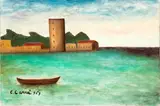 Seascape at Bocca di Magra by Carlo Carrà, 1959, offered May 2026