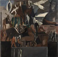 Mario Sironi, Study for the destroyed work "Le opere e i giorni" for the Triennale of Milan of 1933, 1933