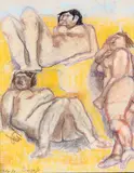 Fausto Pirandello, Three female nudes