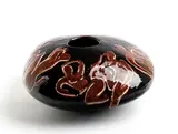 Edvin Öhrström, Vase with decoration of brown figures, Ceramic