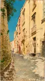 Carlo Brancaccio, Street view with houses, 1885
