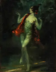 Arnulf de Bouché, Spanish lady, 1913, Incomplete signature lower right. Signed and dated on the back: A. de Bouché