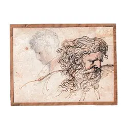 Luigi Sabatelli, Study for two male heads, Brown ink