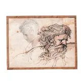 Luigi Sabatelli, Study for two male heads, Brown ink