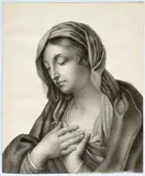 André Giroux, The Virgin Mary, Pencil and wash on thick wove paper