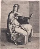 Pieter Perret, Sibyl, after Federico Zuccaro, Engraving