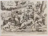 Nicolas Beatrizet, Death of Meleager, after Francesco Salviati, Engraving