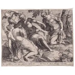 Agostino Carracci, Mercury and the Three Graces, after Jacopo Tintoretto, 1589, Engraving