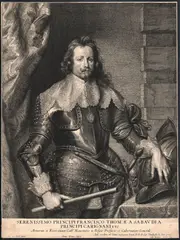 Paulus Pontius, Portrait of Thomas Francis of Savoy, Prince of Carignano, after Anthony van Dyck, Etching