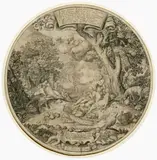 Johann Theodor de Bry, The Golden Age, after Abraham Bloemaert, Engraving