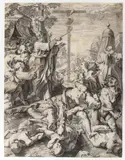 Francesco Villamena, Moses and the Bronze Serpent, by Ferrau Fenzoni, Engraving