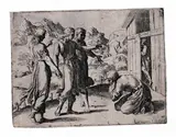 Giovanni Lanfranco, History of the Old Testament painted in Rome by Raphael, Set of two engravings. Etching