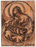 Giovanni Battista Coriolano, Virgin with the Child on the Left, after Guido Reni, Woodcut