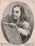 Pietro Testa, Self-portrait, Etching