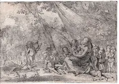 Pietro Testa, The Garden of Charity, Etching