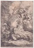 Bartolomeo Biscaino, Nativity, Etching