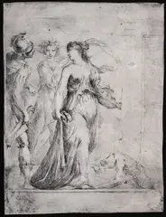 Herodias with the head of John the Baptist by Bartolomeo Biscaino, Etching, offered Apr 2026