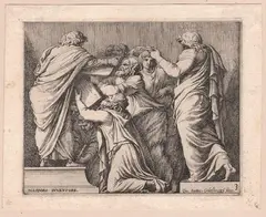 Four subjects after Polidoro da Caravaggio by Giovanni Battista Galestruzzi, Set of four prints: Lycurgus and Numa Pompilius Giving Laws to the Romans Etching, offered Apr 2026