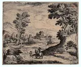 Giovanni Francesco Grimaldi, Landscape, Etching