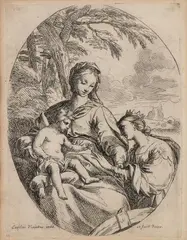 Mystical Marriage of Saint Catherine by Carlo Maratti, Etching, offered Apr 2026