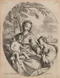 Carlo Maratti, Mystical Marriage of Saint Catherine, Etching