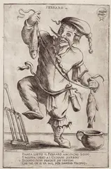 Giuseppe Maria Mitelli, FEBRARO (February), From the series of the Twelve Months. Etching