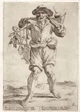 Giuseppe Maria Mitelli, Non può già l'huom per faticar la mano, Etching