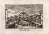 Luca Carlevarijs, Ponte di Rialto | Veduta della Zecca | Palazzo Leze, Set of three engravings from Le Fabriche e Vedute di Venezia disegnate
