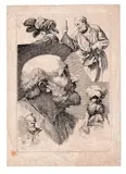 René Michel (Michel Ange) Slodtz, Studies of heads and figures, Etching