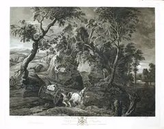 John Browne, The Waggoner, after Rubens, 1776, Etching