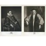 James Watson, Archbishop Laud | Lord Chief Baron Wandesford, after Antony van Dyck, Mezzotint